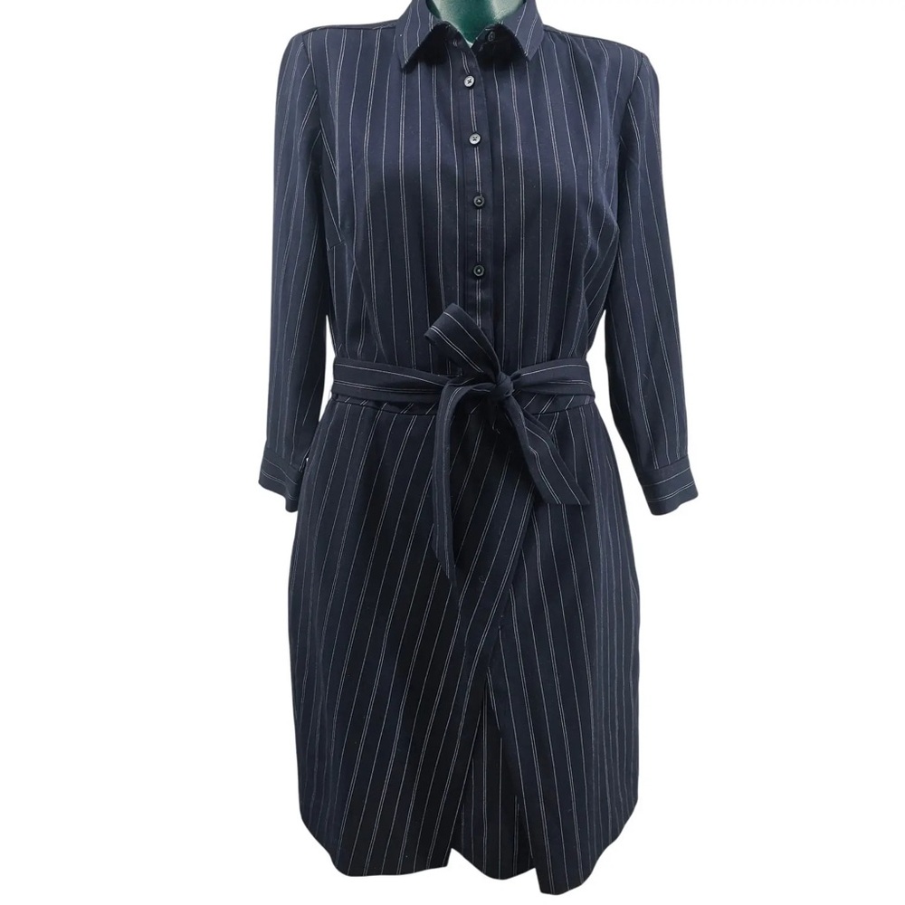 New! Banana Republic Navy Striped Shirt Dress size 8